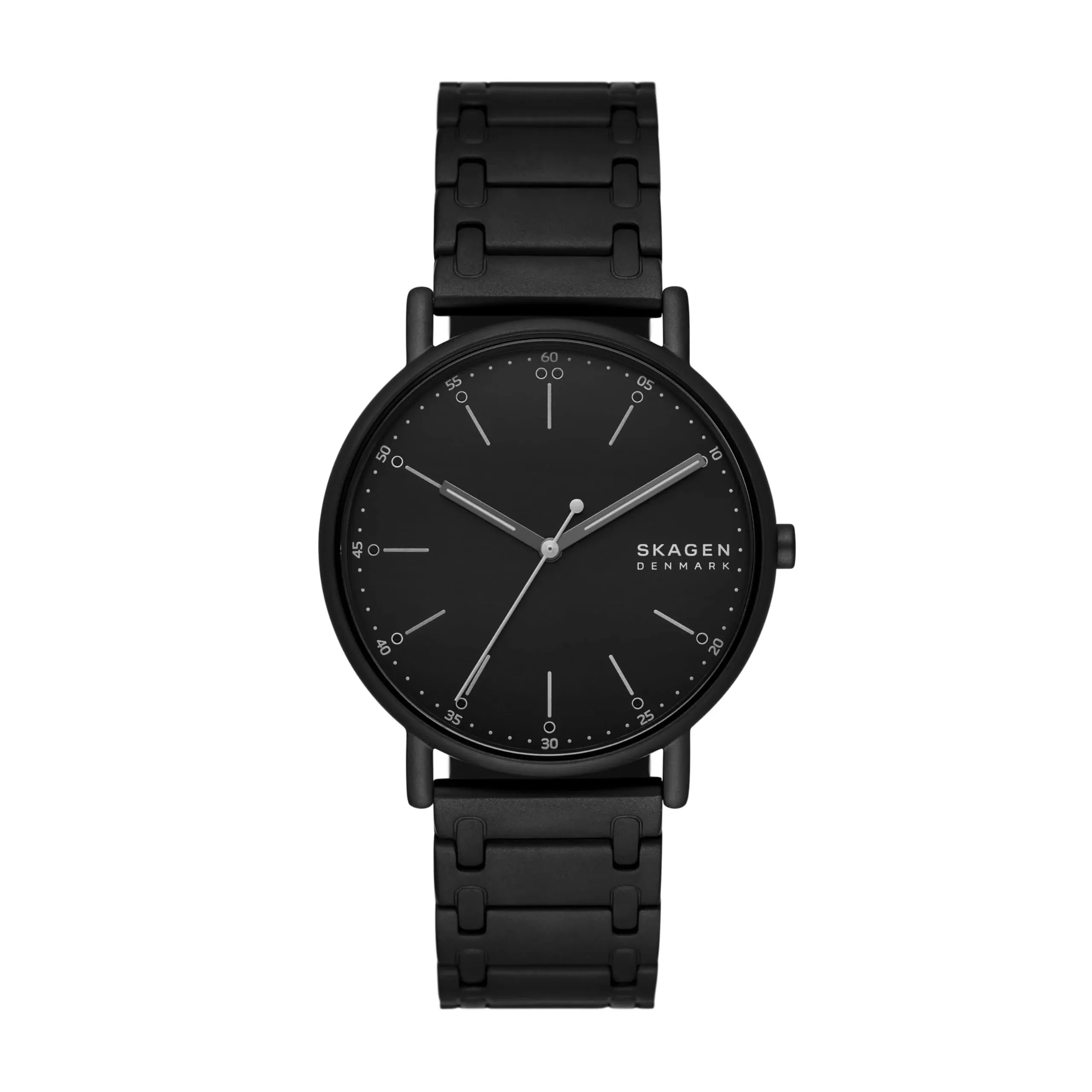 Montre minimaliste pour hommes Skagen Signatur avec bracelet en acier inoxydable, bracelet en maille ou en cuir