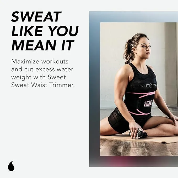 Sweet Sweat Xtra Coverage Waist Trimmer with Wash Bag