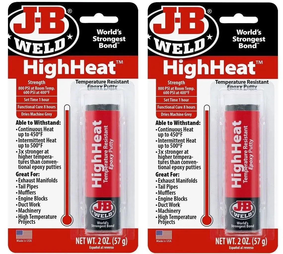 J-B Weld Company 8297 10 Pack 2 oz. High Heat Epoxy Putty, Grey