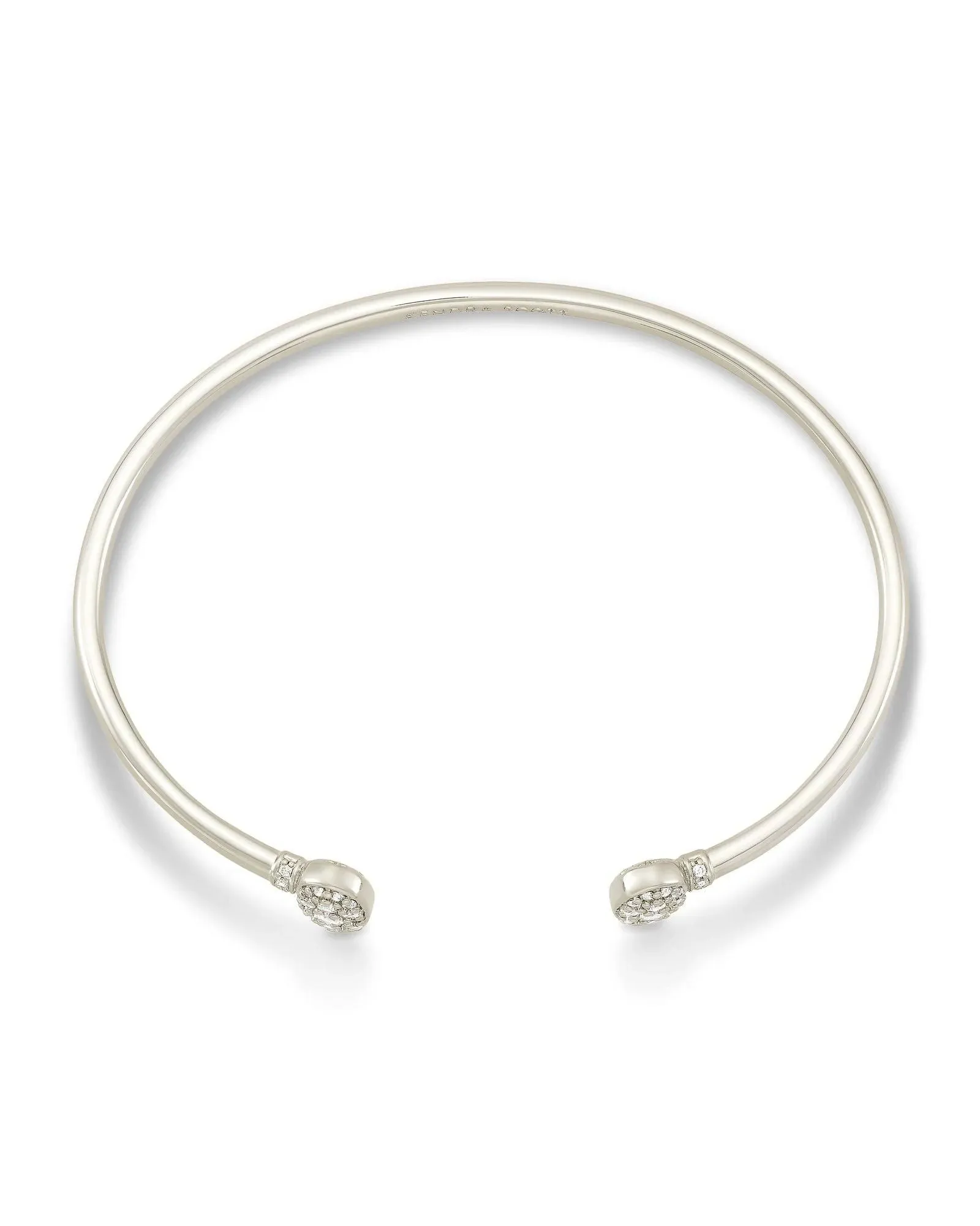 Kendra Scott Grayson Silver Cuff Bracelet - White Crystal