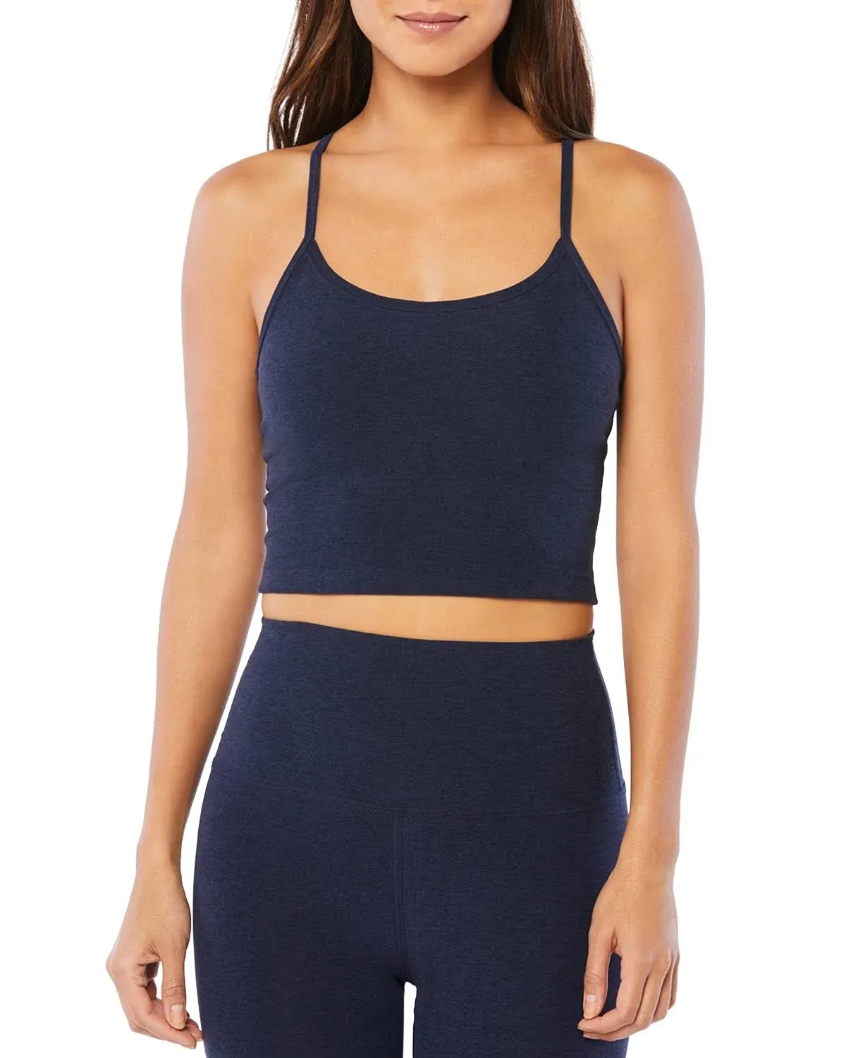 Beyond Yoga Spacedye Slim Racerback Cropped Tank | Nocturnal Navy / XL