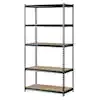 Muscle Rack 18" D x 36" W x 72" H, 5-Shelf Steel Shelving, Silver-Vein