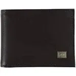 Tommy Hilfiger Men&#039;s Passcase Billfold Genuine Brown Leather Bi-Fold Wallet