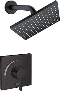 hansgrohe Vernis Blend Shower Set 2.5 GPM, 1-Spray Full Shower Trim Kit in Matte Black, 04958670