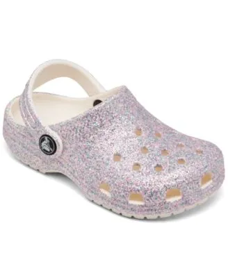 Crocs Toddler Classic Glitter Clog, Patterned, C4