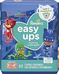 Pampers Easy Ups Training Underwear Boys Size 6 4T-5T 18 Count, (Packaging May Vary) (Pack of 2)