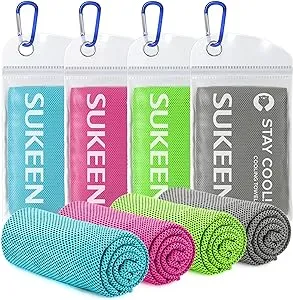 Sukeen Cooling Towel,Instant Evaporative Cooling for Sports,Yoga,Golf,Gym,Neck,Workout and More(40”x 12”)