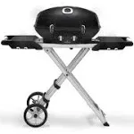 Napoleon TravelQ PRO285X Portable Propane Gas Grill with Scissor Cart Black