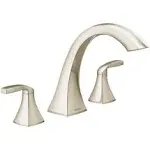 Moen T693NL Voss 2-Handle Deck Mount Roman Tub Faucet Trim Kit, Polished Nickel