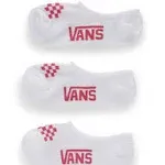 Vans Super No Show Socks - Women's and Girls (White/Pink Check, Womens Shoe Size 7-10)