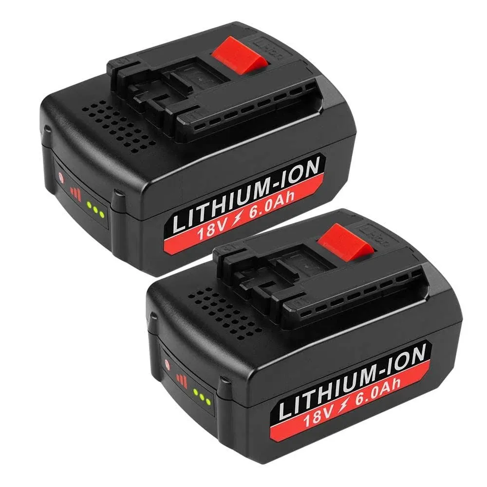 2Pack 18V 6.0 Ah! High-Output Battery for Bosch 18V Battery Lithium BAT609 BA