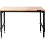 VEVOR Adjustable Workbench, 48&#034; L X 24&#034; W Garage Worktable with Universal