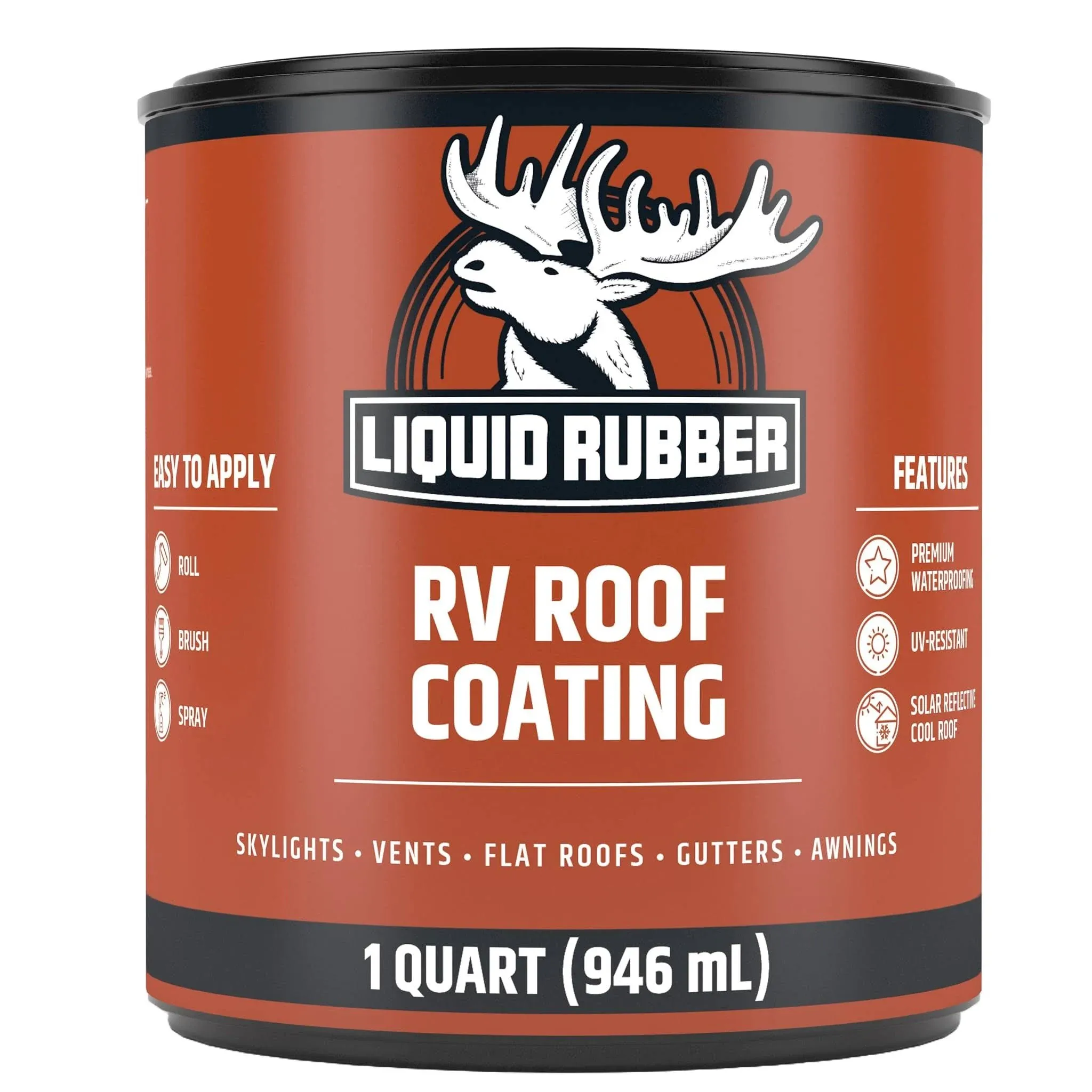 RV Roof Coating | Liquid Rubber, White / 1 Quart (946ml)