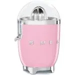 SMEG 50's Retro Style Citrus Juicer with Drip Free Spout, Automatic Activation, and Efficient Straining, Pink CFJ11PKUS