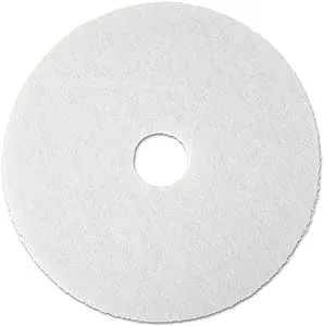 3M 08481 Super Polish Floor Pad 4100, 17-Inch Diameter, White, 5/Carton