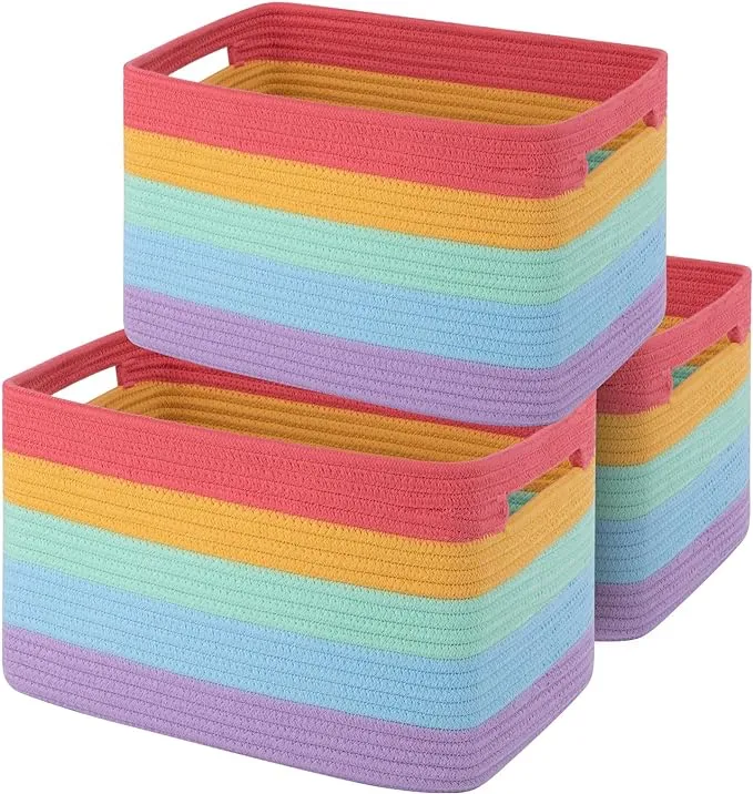 OIAHOMY Woven Storage Basket Pack of 3