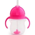 Munchkin Click Lock Weighted Flexi Straw Trainer Cup, Pink, 7 Ounce