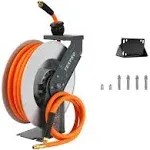 Txecpro Retractable Air Hose Reel, 3/8 IN x 50 FT Hybrid Air Hose MAX 300 PSI...