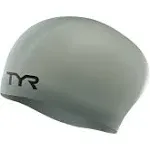 TYR Long Hair Swim Cap Grey