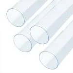 POWERTEC 70274-P4 Clear PVC Pipe 6" x 36" Long, 4PK, Rigid Plastic Tubing for Dust Collection Hose & Fittings