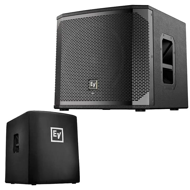 Electro-Voice ELX200-18SP 18" 1200W Powered Subwoofer Bundle with Electro-Voice ELX200-18S-CVR Padded Cover