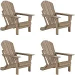 WestinTrends Outdoor Patio Folding Adirondack Chair (Set of 4), Navy Blue