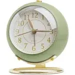 Shisedeco Small Table Clocks Classic Non-ticking Tabletop Alarm Clock With Backlight