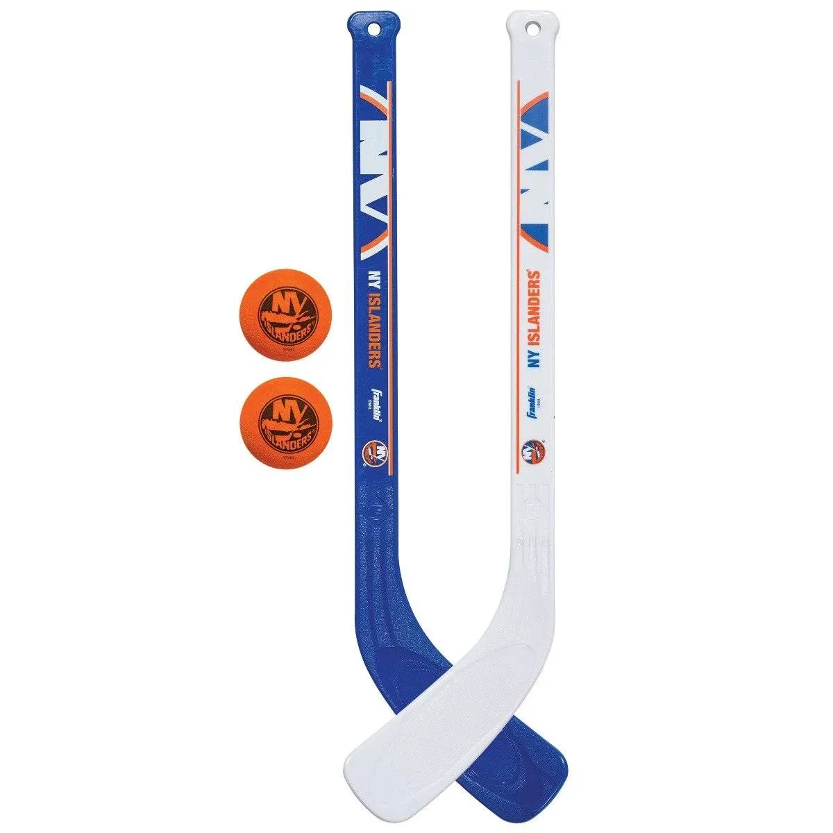 Franklin Sports NHL Mini Hockey Stick Set - NHL Team Knee Hockey Stick and Ball Set - Two Player Stick Set - Great Toy for Kids