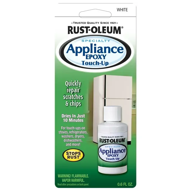 RUST-OLEUM SPECIALTY 203000 Appliance Touch-Up Paint, White, 0.6 oz Bottle