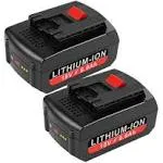 [2Pack] 18V 6Point 0 Ah! High-Output Battery For Bosch 18V Battery, Bat620.