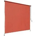 Coolaroo Terracotta Outdoor Roller Shade; 96'' W x 72'' L