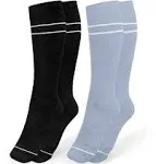 Kindred Bravely Premium Maternity Compression Socks (2-Pack) | Stone Blue & Black