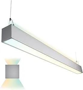 Euri Lighting 4 ft. 3 CCT Gen2 LED Suspended Up & Down Light