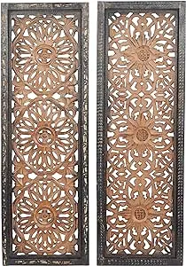 34087 Elegant Wall Sculpture - Wood Wall Panel 2 Assorted