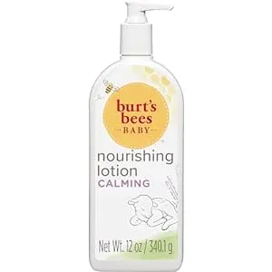 Burt's Bees Baby Nourishing Lotion with Lavender, Calming Baby Lotion, Pediatrician Tested, 99.0% Natural Origin, 12 Ounces