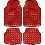 BDK Universal Fit 4-Piece Metallic Design Car Floor Mat