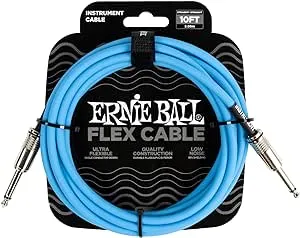 Ernie Ball Instrument Cable, Blue, 10 feet (P06412)