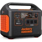 Jackery Portable Power Station Explorer 1500, 1534Wh Portable Generator with 3x110V/1800W AC Outlets, Solar Mobile Lithium Battery Pack for Outdoor RV/Van Camping, Overlanding (Renewed)