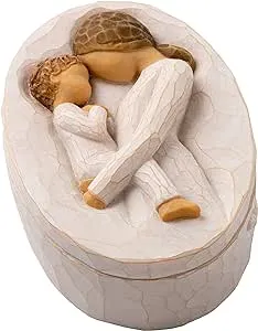 Willow Tree Tenderness, Treasuring a Quiet Moment of Motherhood, for Jewelry, Notes, Treasures, to Acknowledge Love and Appreciation, Sculpted Hand-Painted Keepsake Box