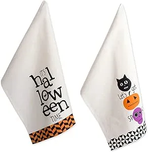 Assorted All Hallows Eve Halloween Printed Dish Towel Set