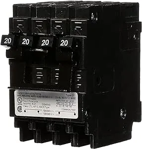 SIEMENS Q22020CT2 Two 20-Amp Double Pole Circuit Breaker, As Shown in The Image