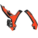 Acerbis X-Grip Frame Guards Black/Orange #2975045229 KTM