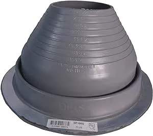 Dektite Gray EPDM Metal Roof Pipe Flashing