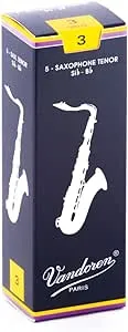 Vandoren SR223 Traditional Bb Tenor Sax Reeds - Strength 3.0 (Box of 5)