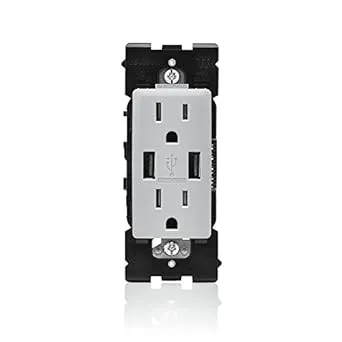 Leviton RUAA1-PG Renu 15A Receptacle Usb Charger