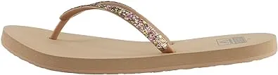 REEF Stargazer Women's Beach Flip Flop, Super Lightweight and Soft Footbed, Thin Glitter Strap