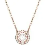 Swarovski Sparkling Dance Round Necklace in Rose Gold