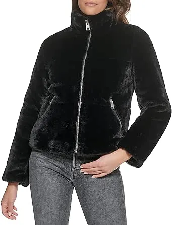 Levi's Faux Fur Jacket in Black at Nordstrom, Size Small