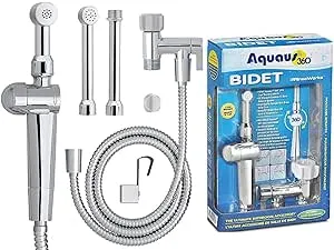 Aquaus 360 HandHeld Bidet sprayer for Toilet - NSF cUPC Certified for Legal Installation - 2 BackFlows - Dual Pressure Controls – 3” to 11” Spray reach - 3 Year Warranty (Polymer Sprayer)