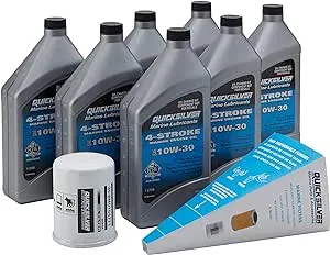 Quicksilver 4-Stroke Oil Change Kit - for Yamaha Outboard Engines - F30, F40, F50, F60, F70, F75, F80, F90, F100, F115, F150, F200, F225, F250 and F300